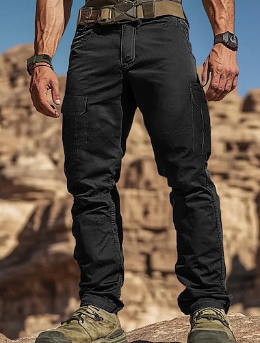  Herren Cargohose Cargohosen Cargohose Hose Hosen Wanderhose Multi Pocket Gerade geschnitten Glatt Wasserdicht Komfort In voller Länge Outdoor Täglich Campen und Wandern Modisch Schwarz Hellgrün