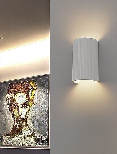 Wandleuchte, einfache LED-Wandleuchte mit Glühbirne, moderne Wandbeleuchtung für den Innenbereich aus Kunstharz, Up-Down-Scheinwerfer, Nachttisch-Dekorlampe, 110–240 V, 5 W