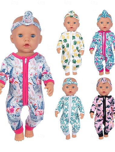  realistiska reborn babydocka kläder 18 tums outfits klädsats tillbehör lämpliga för pånyttfödda bebisar och nyfödda (utan docka)