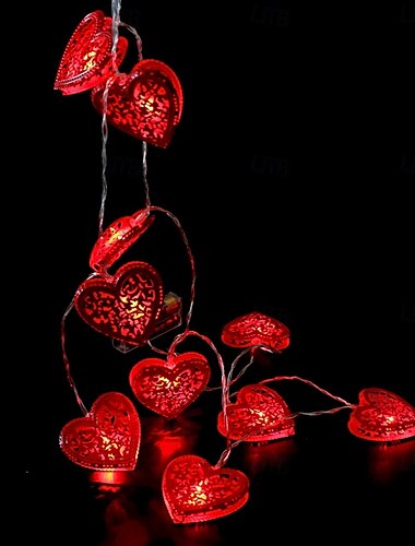  Guirlande lumineuse élégante pour réception de mariage, 1 pièce de 1,65 m à 10 LED, pour la Saint-Valentin, en fer, pour une demande en mariage, un festival, une atmosphère intérieure, une
