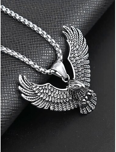  Zilveren adelaar hanger ketting voor heren – gedurfde en gedetailleerde symbolische sieraden voor kracht en vrijheid