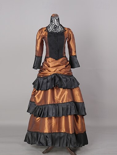  Retro Vintage Viktorianisch Edwardian Kleid Jacke Reitkleid Prinzessin Brautkleidung Damen Maskerade Theater Dickens-Events Karneval von Venedig Erwachsene Kleid