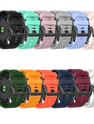  Uhrenarmband für Garmin Fenix 8 51mm 7X Pro 6X 5X Plus Epix Pro Tactix 7 Amoled Instinct 2X Quatix Enduro Descent Mk2i Mk2 26mm Silikon Ersatz Gurt Verstellbar Sportarmband Armband