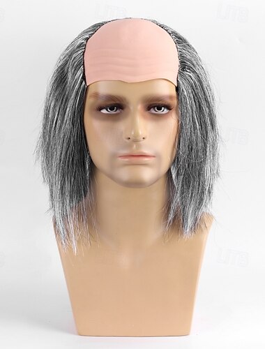  kort fluffy syntetisk hår rød klovn horror halloween cosplay parykker for menn voksen