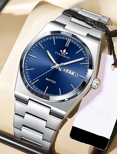  Nové Módní Trendy Minerální Zpevněné Sklo Voděodolný Noční Světlo Kalendář Nedělní Displej Obchodní Volnočasové Sportovní Hezké a Stylové Pánské Hodinky