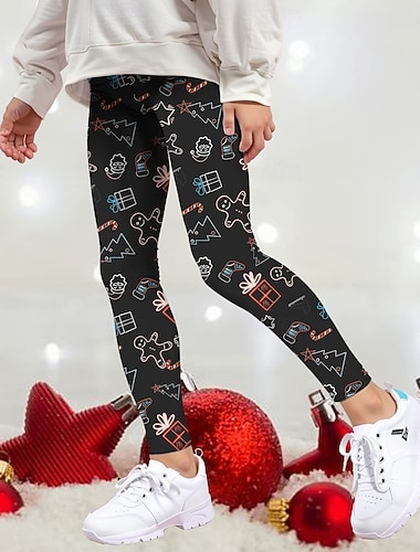 Леггинсы с 3D-графикой для девочек на Хэллоуин, весна-осень, базовые, для активного отдыха, для детей 4-12 лет, для повседневной носки, стандартный крой   Леггинсы с 3D-графикой для девочек на Хэллоуин, весна-осень, базовые, для активного отдыха, для детей 4-12 лет, для повседневной носки, стандартный крой