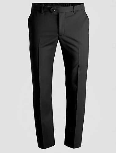  Pantalones de Vestir para Hombre Boda Negocios Regreso a Casa Formales Pantalones Largos Negros Grises Salvia Azules Color Sólido Microelástico Ajuste Regular 2024