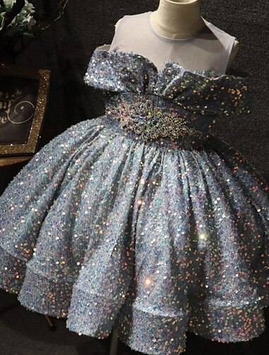  Bambino Da ragazza Vestito da festa Tinta unica Manica corta Prestazioni Matrimonio Feste Retato Da principessa Dolce Retato Fino a metà polpaccio Vestito tubino Abito in tulle Estate Primavera
