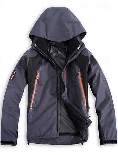  Herren Fleecejacke für Wanderer Winter Draussen Wasserdicht Warm Weich Komfortabel Vliesjacken Voller Reißverschluss Camping / Wandern / Höhlenforschung Reisen Wintersport Schwarz Gelb Rot Grau