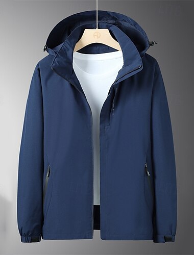  Voor heren Softshell jas Wandeljack Buitenshuis Winddicht Waterbestendig Lichtgewicht jack Windjack Reizen Zwart Wit Marineblauw Blauw