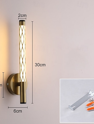  nástěnné svítidlo zlaté dlouhé trubkové světlo ultratenké lineární kovové svítidlo s flétnou s akrylovým moderním led koridorem dekorativní osvětlení světla 110-240v 4w