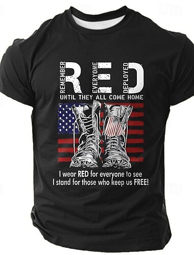  Veterans Day Men's Patriot Patriotic Veteran Veterans Funny Slang T shirt Short Sleeve T shirt 3D Print Crew Neck Shirt Fashion Athleisure Street Sports Outdoor Daily Black Red Dark Green Summer