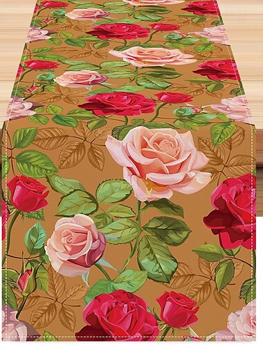  Camino de mesa para el día de San Valentín: la decoración de mesa romántica y festiva agrega un toque de amor a su mesa de comedor, perfecto para cenas y celebraciones del día de San Valentín.