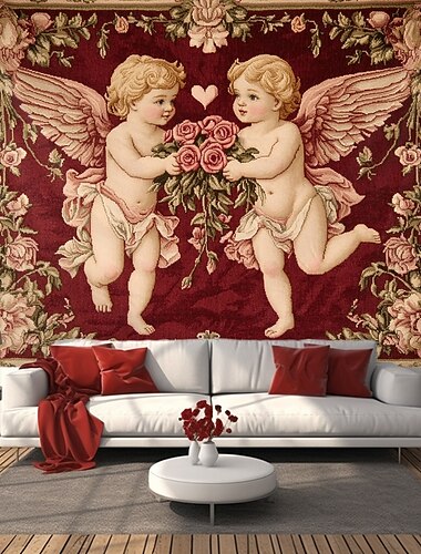  Huwelijks Decoraties Achtergrond Fotografie Muur Hanging Grote Wandtapijt Kunst Muurschilderij Decor Deken Gordijn Huis Slaapkamer Woonkamer Decoratie Cupido Liefde