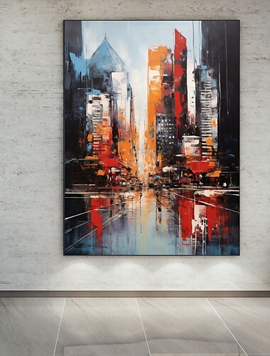  pintura a óleo feita à mão, tela, decoração de parede, pintura abstrata de faca, vista para o mar, azul, para decoração de casa, pintura sem moldura, sem estresse