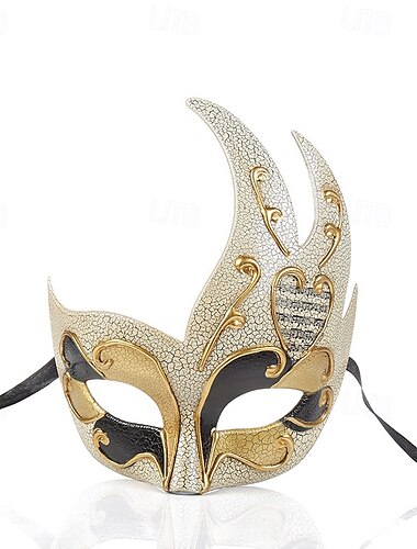  Arlecchina Karnevalsmaske Venezianische Maske Columbina Erwachsene Damen Halbes Gesicht Party Maskerade Karneval von Venedig Halloween Karneval Einfaches Karnevalskostüm