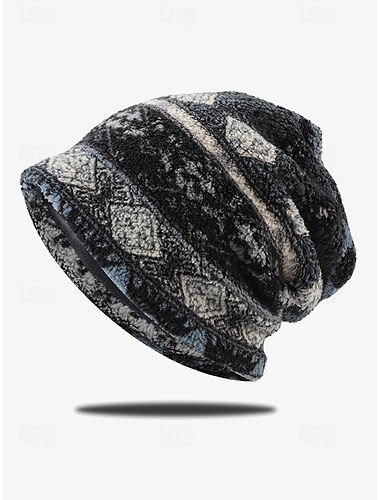  Wintermütze für Herren und Damen – warme, mit Fleece gefütterte, lässige Strickmütze, stylische Outdoor-Kopfbedeckung für kaltes Wetter