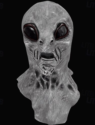  Extraterrestre Máscara Accesorios de Halloween Máscara realista Adulto Hombre Mujer Gracioso Disfraz de miedo Víspera de Todos los Santos Carnaval Mardi Gras Disfraz de carnaval fácil