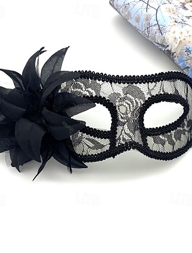  Arlecchina Karnevalsmaske Venezianische Maske Columbina Erwachsene Damen Halbes Gesicht Party Maskerade Karneval von Venedig Halloween Karneval Einfaches Karnevalskostüm