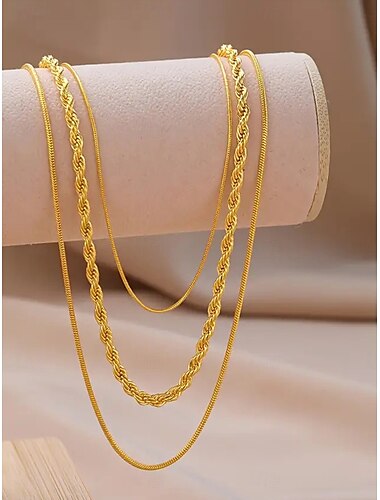  Choker Halskette Chrom Damen elegante Mode künstlerische mehrlagige Hochzeitskette für Hochzeitsfeier Valentinstag