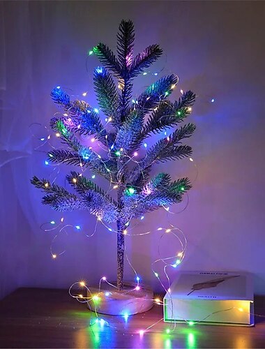  Luci a Filo LED USB 2 pezzi Filo di Rame/Argento Luci Fairy Impermeabili 2m 3m 5m 10m 20m per Matrimonio Decorazione Festa