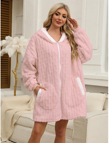  Adulto Color sólido Pijamas de una pieza Manta extragrande con capucha Manta usable con bolsillo Pijamas de una pieza Pijamas Kigurumi Estilo lindo por Hombre y mujer Carnaval Mascarada Dibujos