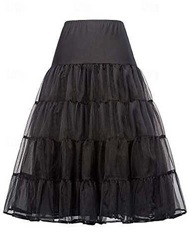  1950er Prinzessin Reifrock Krinoline Unterrock Tüllrock Einfarbig Damen Maskerade Veranstaltung / Fest Abschlussball Junggesellinnenabschiedsparty Erwachsene Rock