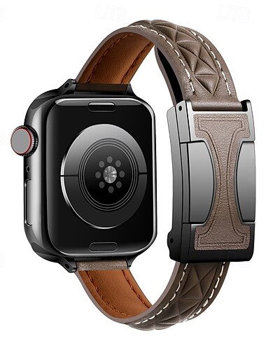  Lederband Kompatibel mit Apple Watch Armband 38mm 40mm 41mm 42mm 44mm 45mm 49mm Magnetverschluss Leder Ersatzarmband für iwatch Ultra 2 Series 9 8 7 SE 6 5 4 3 2 1
