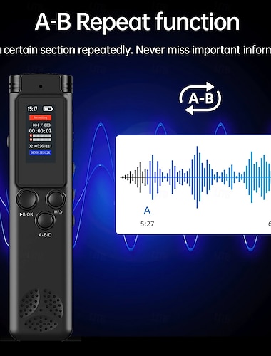  k96 digitale voice recorder stem geactiveerde audio opname ruisonderdrukking met playback mp3 muziekspeler 280 uur opname