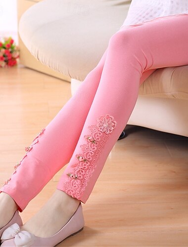  kinderkleidung Mädchen Gamaschen Feste Farbe Täglich Schulanfang 4-12 Jahre Frühling Rosa Marineblau Grau