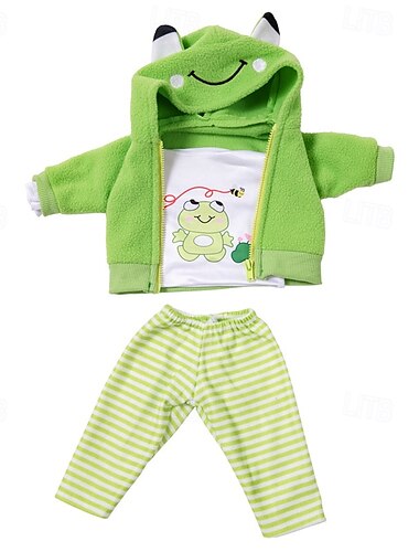  Realistische Reborn-Babypuppenkleidung, 18-Zoll-Outfits, Kleidungsset mit Zubehör, geeignet für Reborn-Babys und Neugeborene (ohne Puppe)