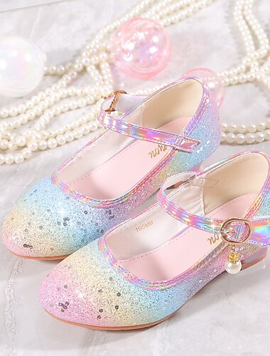  Mädchen Absätze Kleid-Schuhe Schuhe für das Blumenmädchen Prinzessin Schuhe Schulschuhe Leder Tragbar Atmungsaktivität Rutschfest Prinzessin Schuhe Große Kinder (ab 7 Jahren) Kleine Kinder (4-7 Jahre)