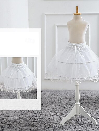  Rococo Victorienne Princesse Jupe à cerceaux Sous jupe Jupe en tulle Couleur Unie Femmes Mascarade Événement / Fête Bal de promo Adulte Jupe