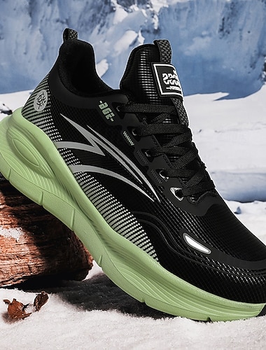  scarpe da corsa calde da uomo, scarpe sportive leggere e ammortizzate con design allacciato per gli sport invernali all'aperto e l'uso quotidiano