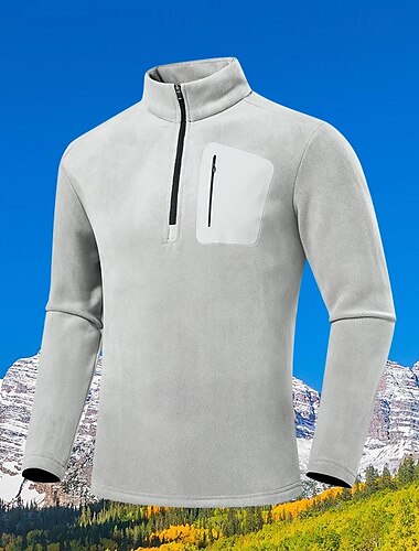  Herren Fleecejacke für Wanderer Winter Draussen warm Fleece-Futter Vliesjacken Klettern Camping / Wandern / Höhlenforschung Reisen Dunkelgrau Schwarz Armeegrün Hellgrau