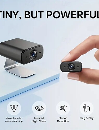  mini beveiligingscamera real-time monitoring infrarood nachtzicht bewegingsdetectie eenvoudig te installeren binnenhuis nanny &huisdiercamera