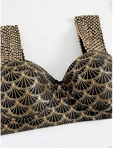  Damen Badeanzug Bikinis 2 Stück Unterhosen Bademode Rückenfrei Schlank Urlaub Strandbekleidung Graphic Halfterhals Ärmellos Badeanzüge