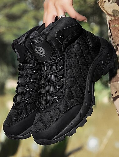  Gesteppte Wanderstiefel für Herren – leicht, wasserdicht, rutschfeste Sohle, High-Top-Design, ideal für Outdoor-Abenteuer