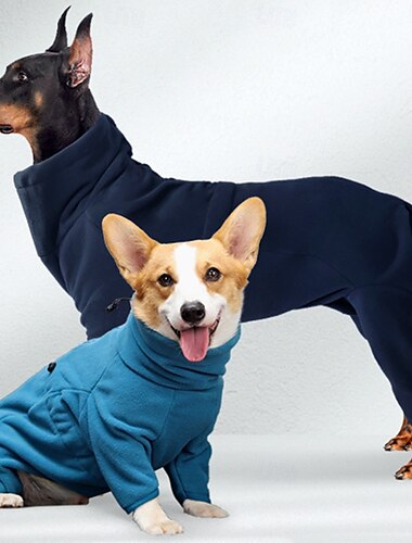  Perros Abrigos Chaqueta polar Invierno Templado Cómodo Exterior Interior Ropa de casa Medio