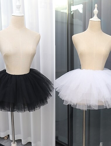  Années 1950 Princesse Jupe à cerceaux Sous jupe Jupe en tulle Couleur Unie Femmes Mascarade Événement / Fête Bal de promo Enterrement de Vie de Jeune Fille Adulte Jupe