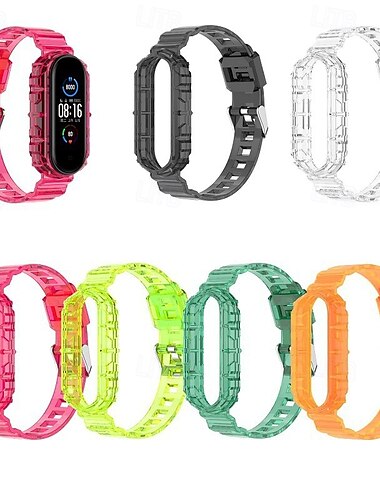  حزام الساعة الذكية متوافق مع Xiaomi Mi Band 6 NFC Mi Band 5 NFC ساعة ذكية حزام قابل للتعديل حلقة فردية عصابة الرياضة إستبدال معصمه