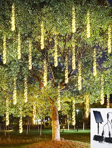  3-in-1 Solar LED Meteor Shower Regenlichter wasserdichte Icicle Feuerwerks Feenlichter für Garten &