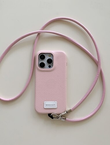  telefon Carcasă Pro iPhone 17 Pro Max 17 Air 16 15 14 Pro Max 13 Zadní kryt s Lanyardem Nárazuvzdorné Retro TPU PU kůže