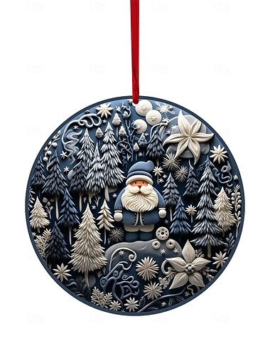  1 stk julesnømannpynt, 2d akryl juletrepynt, søt innendørs hengende juledekor for soverommet, klare dekorative ornamenter for ferie- og bursdagsdekorasjoner