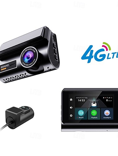  dashcam camera's video recorder dual lens front en rear dash cam voor auto's remote intercom en remote playback