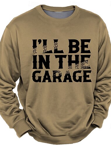  Herren Mit Buchstaben bedruckt Fahrzeug Pullover Sweatshirt Pullover Langarm Sweatshirt Rundhalsausschnitt Modisch Täglich Brautkleider schlicht 3d Drucken Festtage Ausgehen Strassenmode