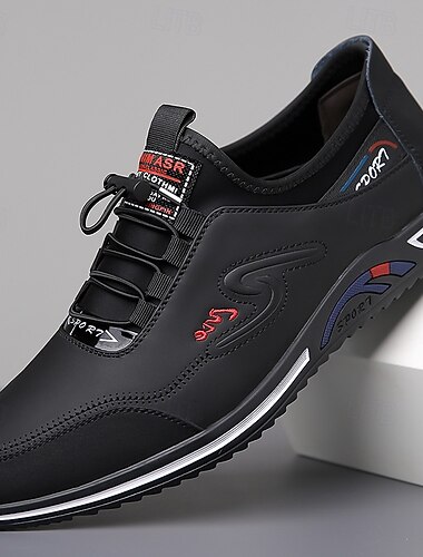  sportiga slip-on sneakers för män med snygga broderier, bekväma lätta atletiska skor för vardagskläder och utomhusaktiviteter