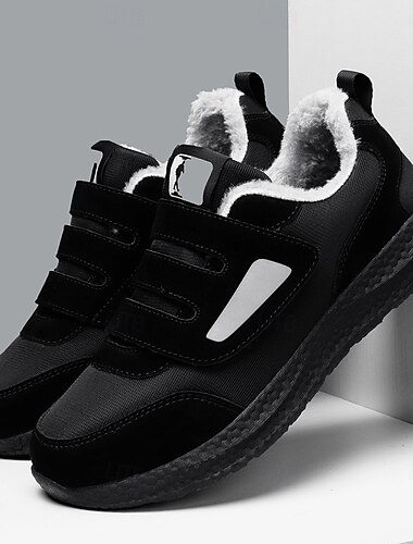  Schwarze warme und gemütliche Winter-Sneaker für Herren mit Fleecefutter - ideal für Outdoor-Aktivitäten