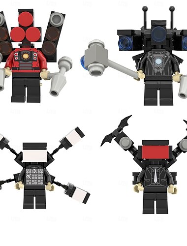  Toilettenblöcke Spielzeug TV-Bausteine Spielzeug Fantasievolles Bauspielset Blöcke Actionfigur Geburtstagsbausteine für Erwachsene Kinder Fans