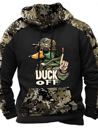 Per uomo Felpa con cappuccio Felpa Nero Verde Con cappuccio Mimetico Camouflage Stampa 3D Vintage Fantastico Autunno Inverno Abbigliamento Felpe con cappuccio Felpe